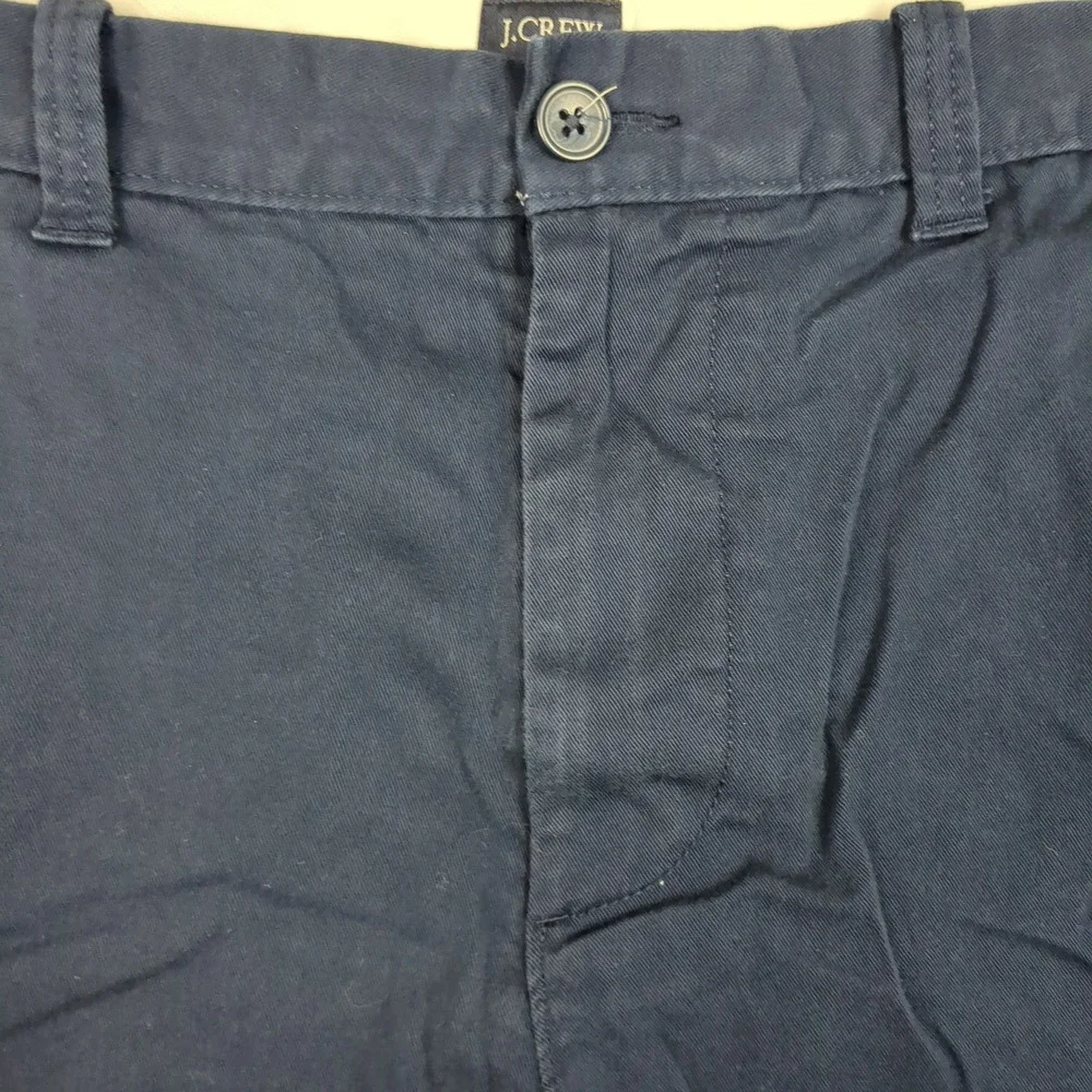 J Crew Mens Navy Chino Shorts 7 Inch Inseam Size 35‎ Flat Front Casual